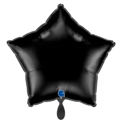NEU Folienballon Stern, ca. 42x40cm, unifarben, schwarz
