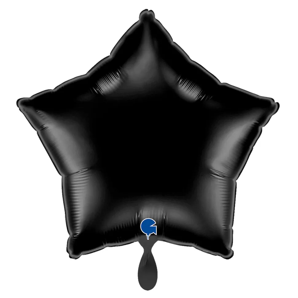 NEU Folienballon Stern, ca. 42x40cm, unifarben, schwarz