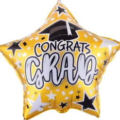 NEU Folienballon Stern Congrats Grad, ca. 45cm