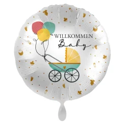 NEU Folienballon - Willkommen Baby - ca. 45cm Durchmesser