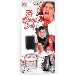 NEU FX-Set Kunstblut / Blutschorf-Paste und Schwamm, 24,8 ml, für realistische Wunden und Verletzungen