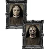 NEU Gruseliges Nonnen-Halloween-Bild mit Holografie-Effekt, ca. 35x48cm