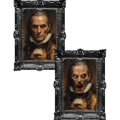 NEU Gruseliges Puppen-Halloween-Bild mit Holografie-Effekt, ca. 35x48cm