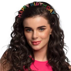 NEU Haarreif Happy Birthday aus Metall, bunt