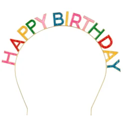 NEU Haarreif Happy Birthday aus Metall, bunt