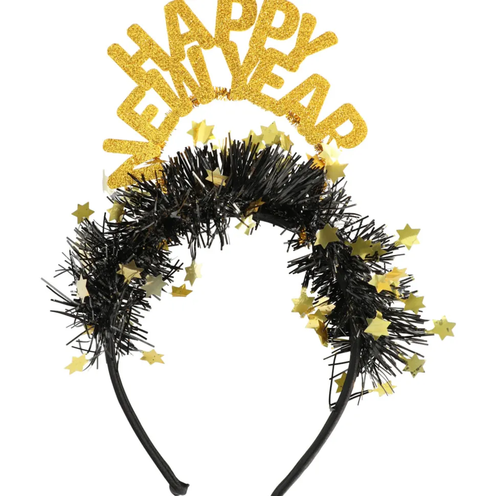 NEU Haarreif Happy New Year, gold