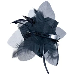 NEU Haarschmuck schwarze Rose mit Clip