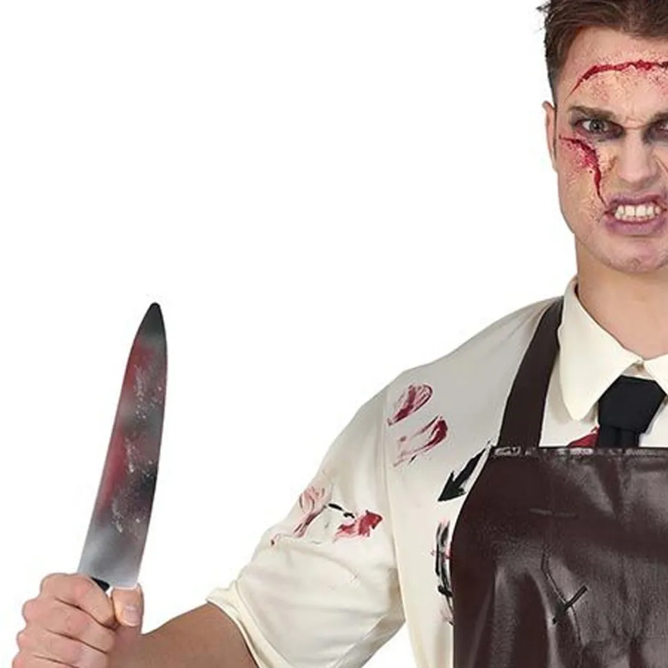 NEU Halloween-Atrappe blutiges Messer, 39 cm