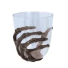 NEU Halloween Becher Skelett-Hand, transparent, ca. 10cm