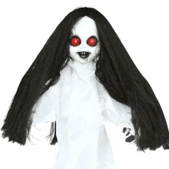 NEU Halloween Deko-Figur Besessenes Mädchen, ca. 55 cm, mit Licht-, Sound- und Bewegungseffekt