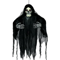 NEU Halloween-Deko-Figur Geisterskelett mit Licht-, Sound und Bewegungseffekt, 120cm