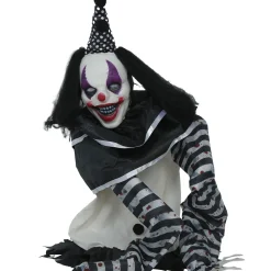 NEU Halloween Deko-Figur Horror Clown, ca. 105cm, mit Licht-, Sound- und Bewegungseffekt