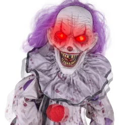 NEU Halloween-Deko-Figur Killer-Clown, mit Licht, Sound und Bewegung, ca. 110cm