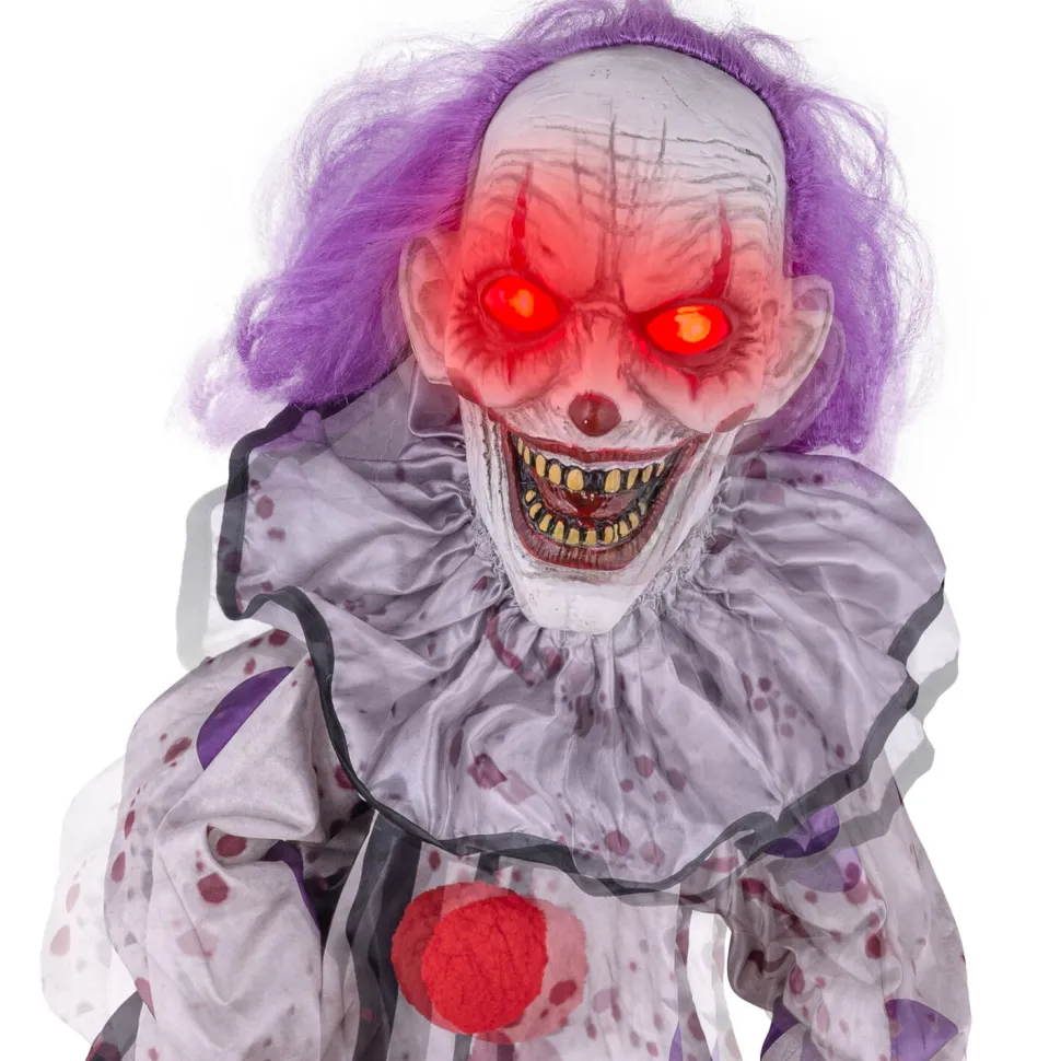 NEU Halloween-Deko-Figur Killer-Clown, mit Licht, Sound und Bewegung, ca. 110cm