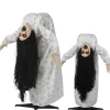 NEU Halloween Deko-Figur mit Ständer, Besessenen Frau, ca. 135cm, mit Licht- und Soundeffekt