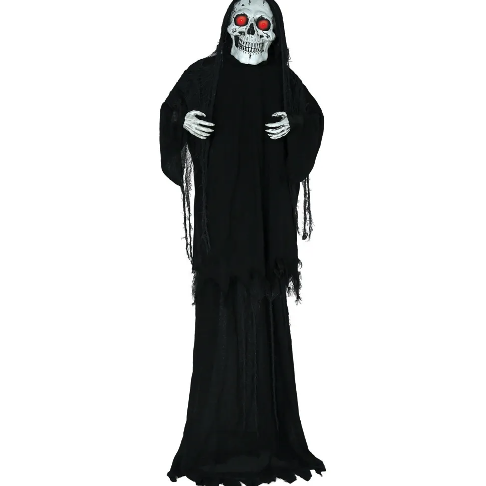 NEU Halloween-Deko Figur Riesen-Skelett mit Licht-, Sound- und Bewegungseffekt, 260cm