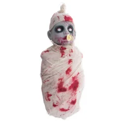 NEU Halloween-Deko-Figur schreiendes Horror-Baby, mit Licht und Sound, ca. 50 cm