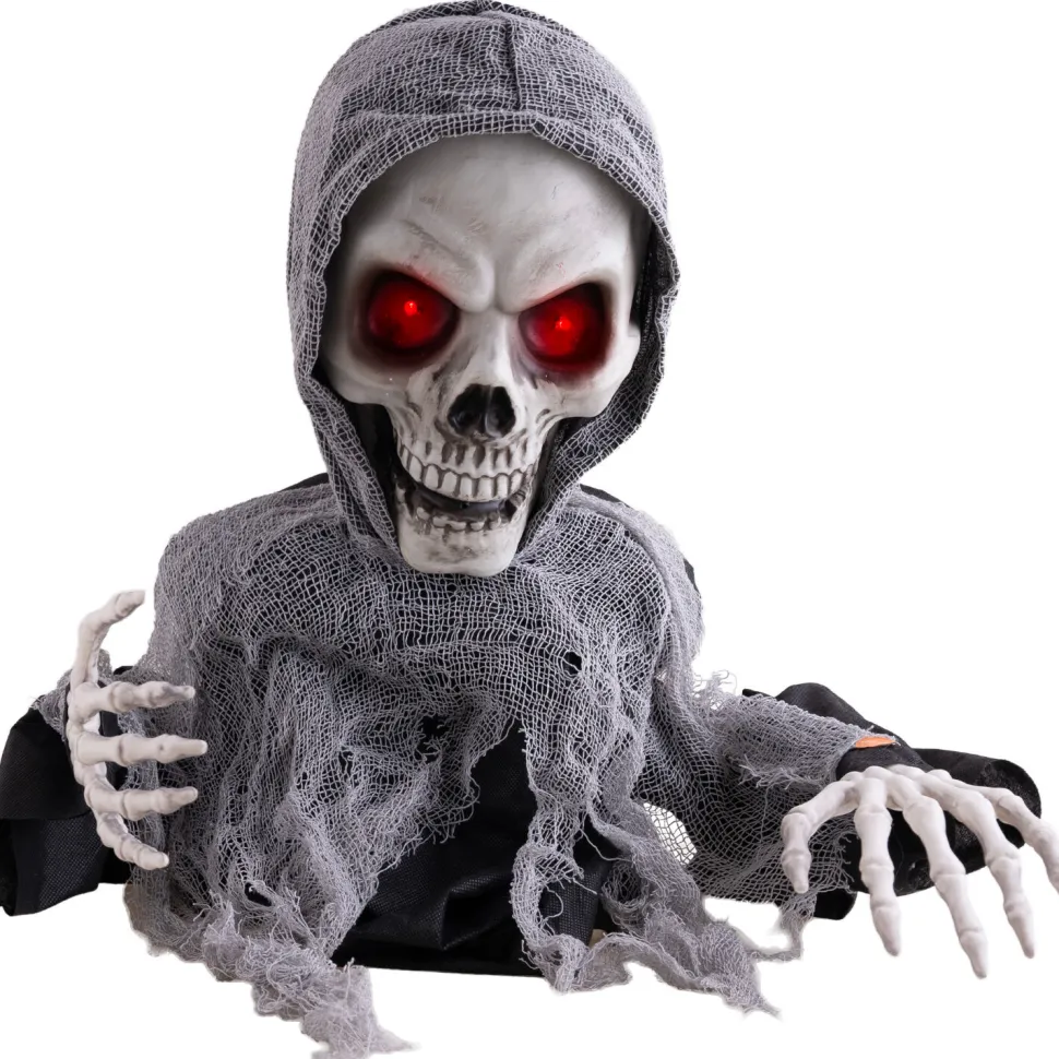 NEU Halloween-Deko-Figur Sensenmann, mit Licht-, Sound- und Bewegungseffekten, 60cm