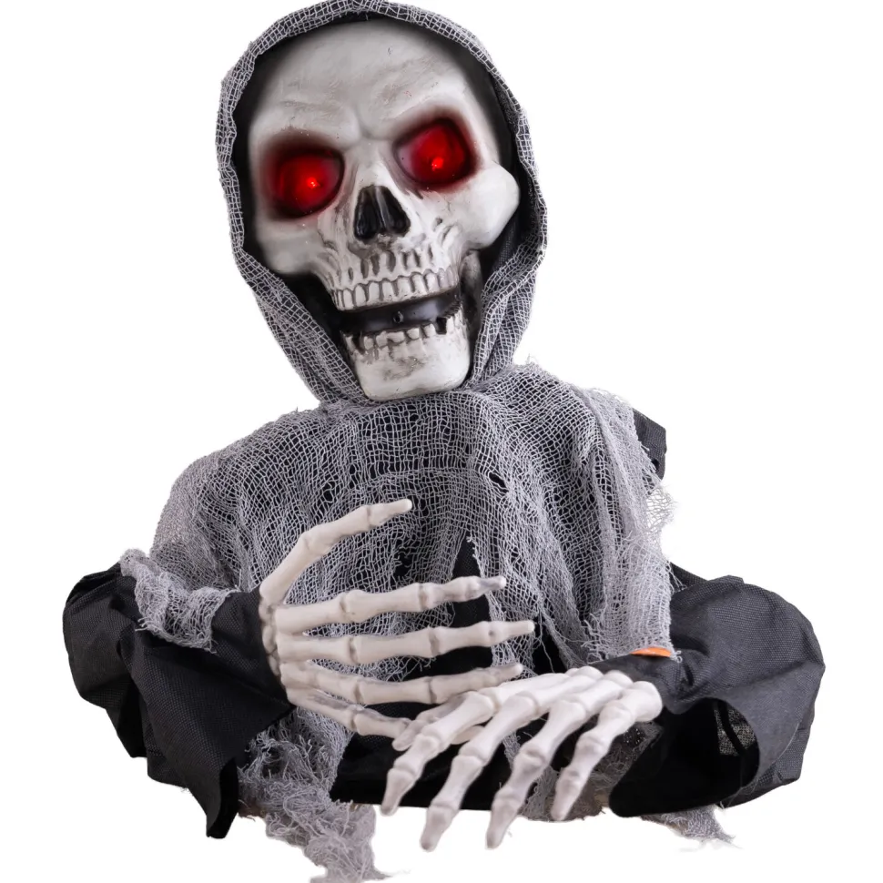 NEU Halloween-Deko-Figur Sensenmann, mit Licht-, Sound- und Bewegungseffekten, 60cm