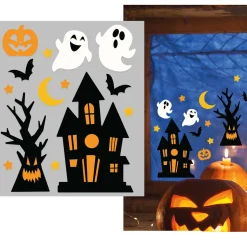 NEU Halloween-Deko Gel-Dekoration Gespenster, ca. 20x25cm