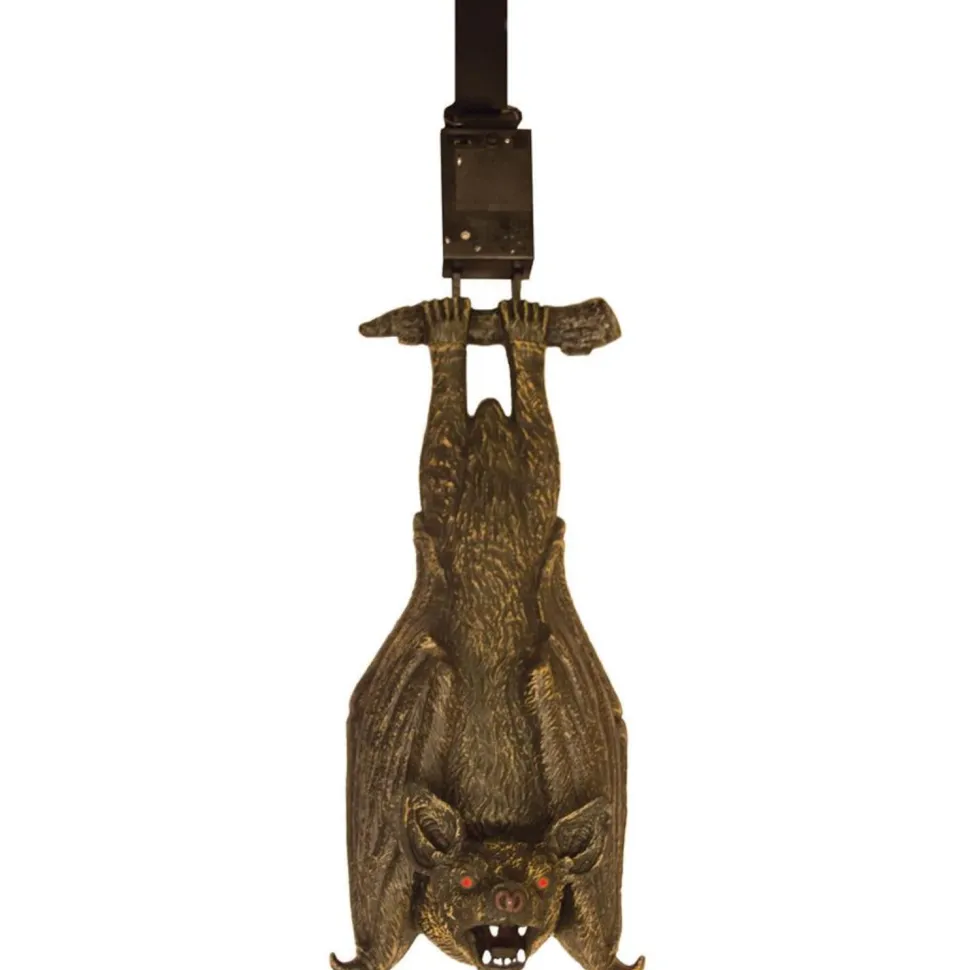NEU Halloween-Deko Hängende Fledermaus, mit Bewegung, Licht und Sound, 60 cm
