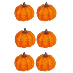 NEU Halloween-Deko Kürbisse, orange, 6 Stück, ca. 3,5cm