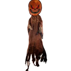 NEU Halloween Dekoration Geist mit Kürbisgesicht, Fetzengewand und Licht, ca. 280cm