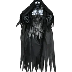 NEU Halloween-Deko schwarzer Geist mit Licht- und Soundeffekten, 170cm