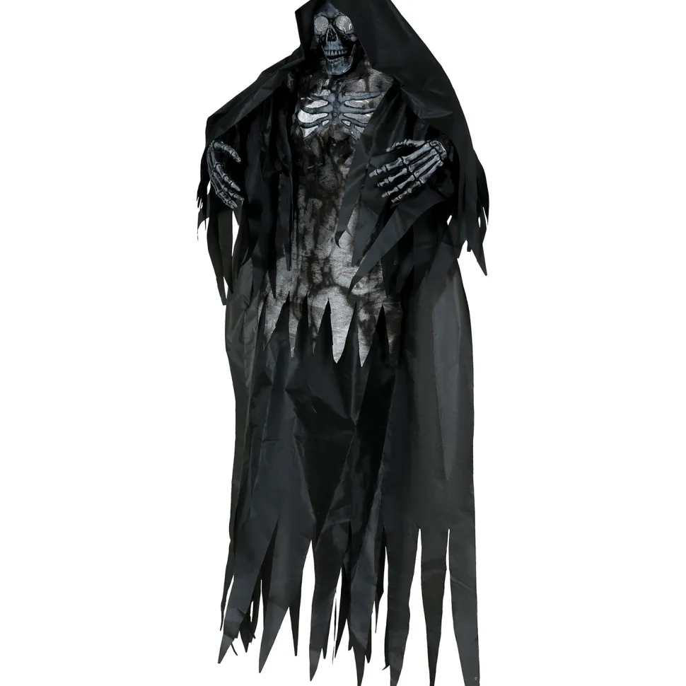 NEU Halloween-Deko schwarzer Geist mit Licht- und Soundeffekten, 170cm