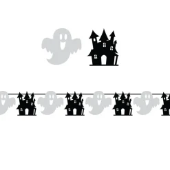 NEU Halloween Girlande Gespenst und Hexenhaus, 3m