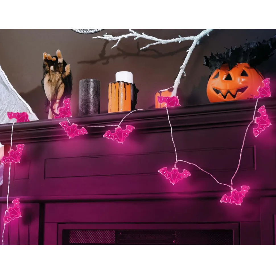 NEU Halloween-Lichterkette Fledermäuse, batteriebetrieben, Länge ca. 120 cm