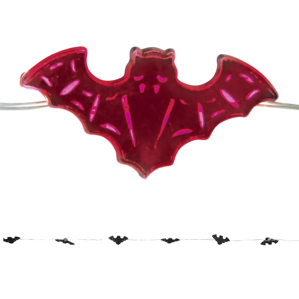 NEU Halloween-Lichterkette Fledermäuse, batteriebetrieben, Länge ca. 120 cm