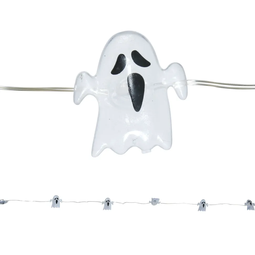 NEU Halloween-Lichterkette Geister, batteriebetrieben, Länge ca. 120 cm