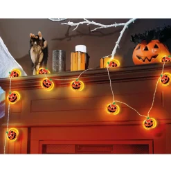 NEU Halloween-Lichterkette Kürbisse, batteriebetrieben, Länge ca. 120 cm