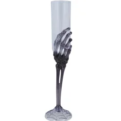 NEU Halloween Sektglas Skelett-Hand, transparent, ca. 25cm
