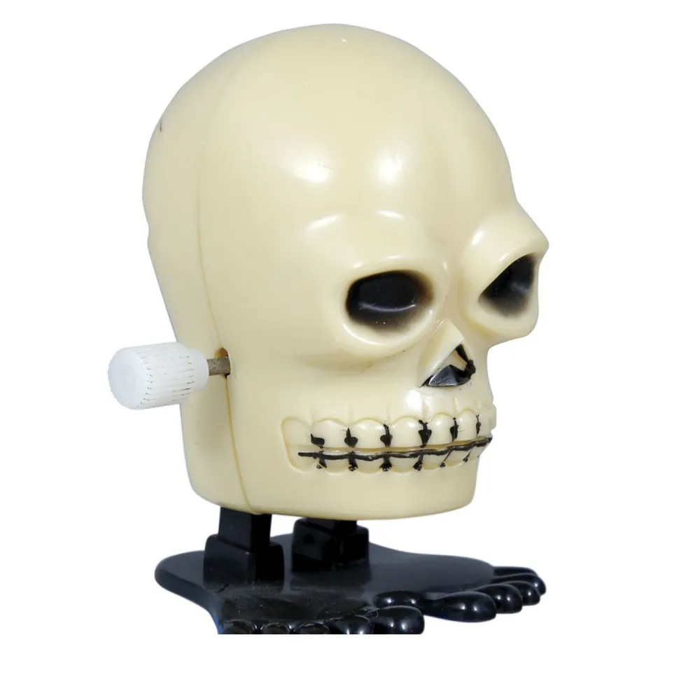 NEU Halloween-Spielzeug Totenkopf zum Aufziehen