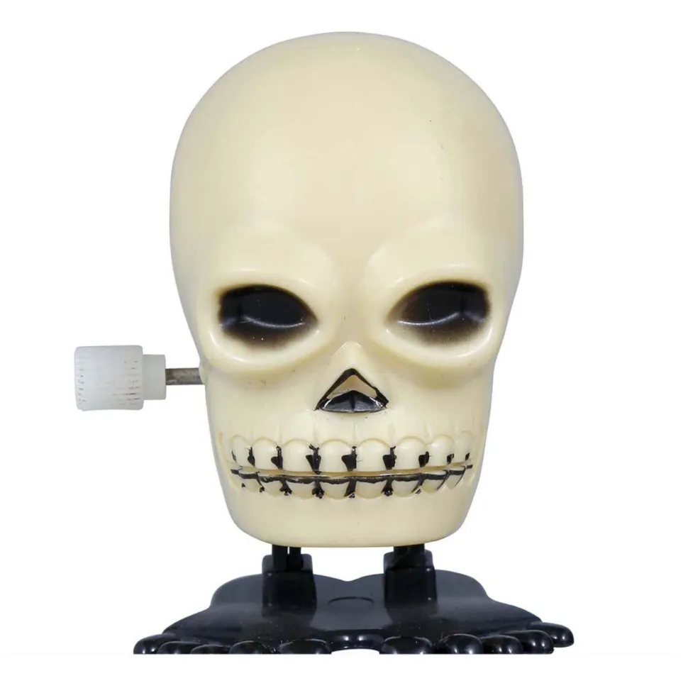 NEU Halloween-Spielzeug Totenkopf zum Aufziehen