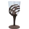 NEU Halloween Weinglas Skelett-Hand, transparent, ca. 18cm