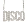 NEU Halskette DISCO, mit Schmucksteinen, ca. 60cm