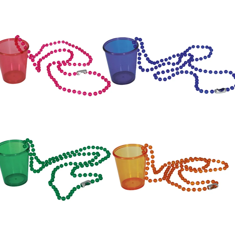 NEU Halskette mit Schnapsglas / Shotglas, sortierte Farben, 1 Stück