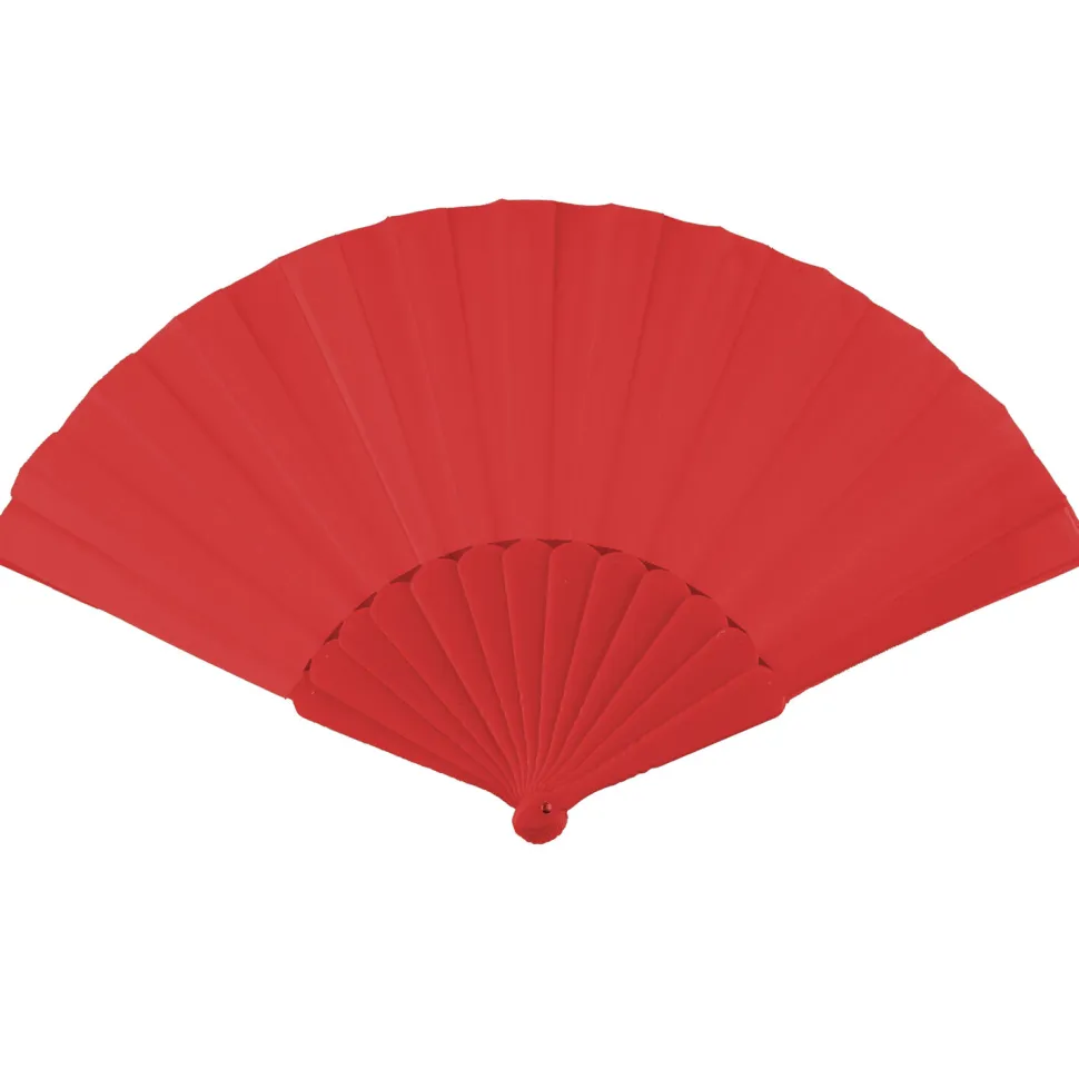 NEU Handfächer unifarben, 23cm, rot