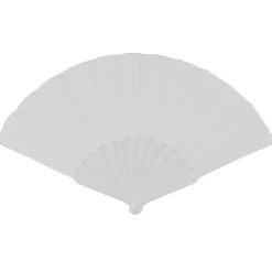 NEU Handfächer unifarben, 23cm, weiß