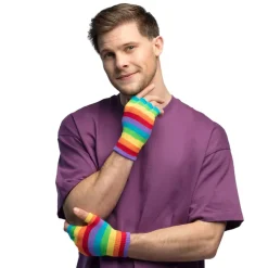NEU Handschuhe Regenbogen, fingerlos