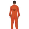 NEU Herren-Kostüm Amerikanischer Häftling / Sträfling, orange, Gr. S