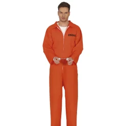 NEU Herren-Kostüm Amerikanischer Häftling / Sträfling, orange, Gr. S