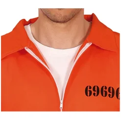 NEU Herren-Kostüm Amerikanischer Häftling / Sträfling, orange, Gr. S