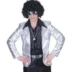 NEU Herren-Kostüm Disco-Fever-Jacke, silber, Gr. 48-50