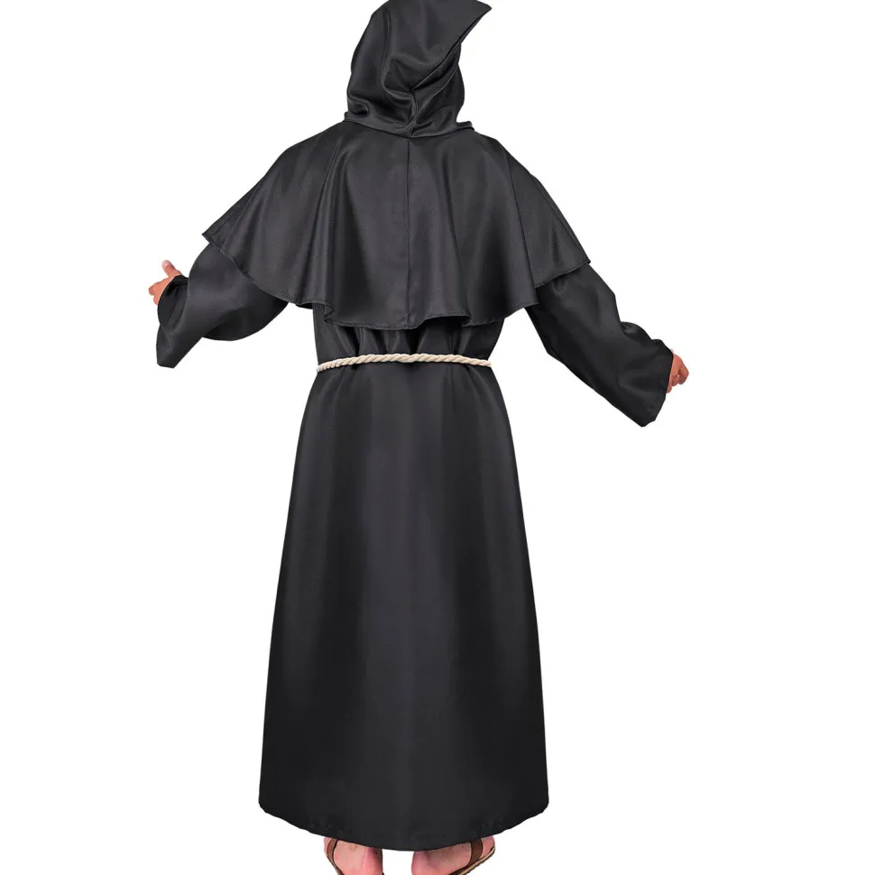 NEU Herren-Kostüm Dunkler Mönch, inkl. Robe, Kapuze, Gürtel und Kette, Gr. S-M