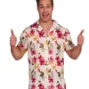 NEU Herren-Kostüm Hawaii-Hemd mit Blüten, Gr. M