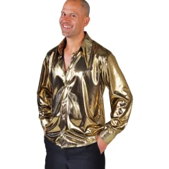 NEU Herren-Kostüm-Hemd gold Glanz, Gr. S